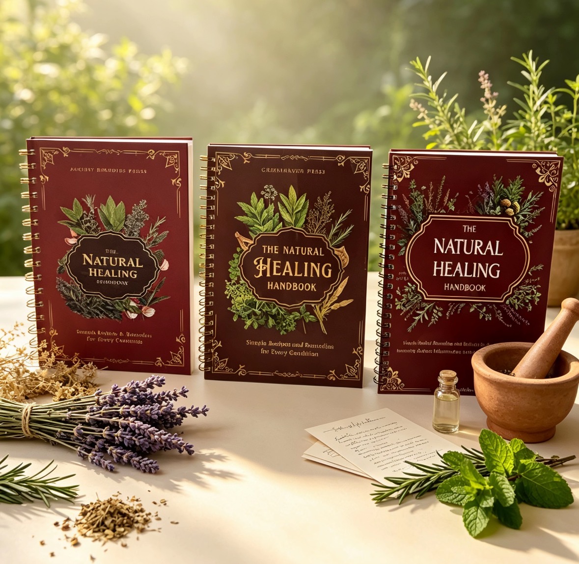 Herbal Holistic Wellness - 自然治癒ハンドブック、3バージョン版ハーブ自然療法ガイドブック、ホリスティックなウェルネス家庭治療レシピブック